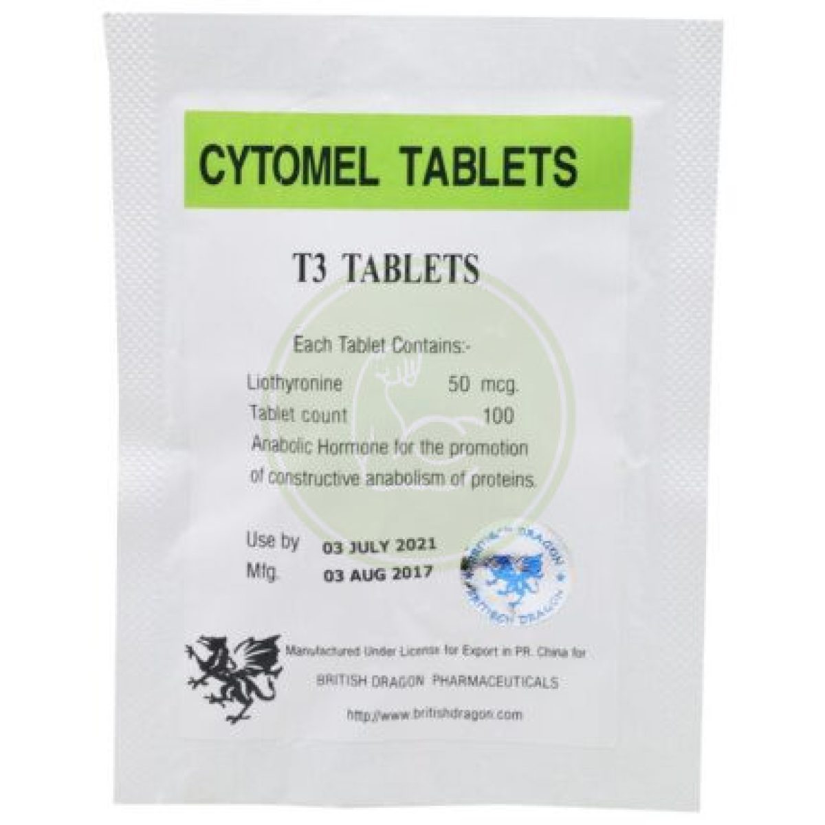 Cytomel Tablets 50mcg British Dragon