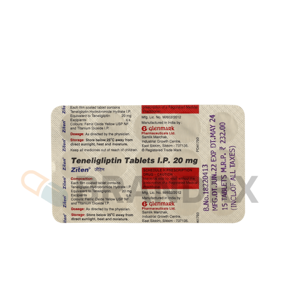Ziten 20 mg Glenmark Pharmaceuticals Ltd. – Image 4