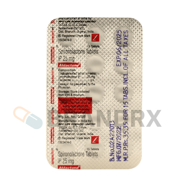 Aldactone 25 mg RPG Life Sciences Ltd. – Image 4