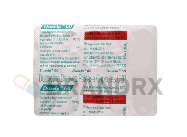 Duzela 60 mg Sun Pharmaceuticals Industries – Image 2